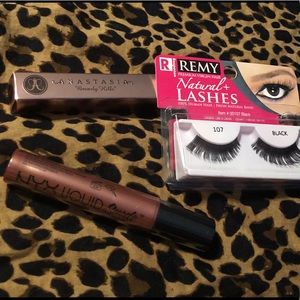 Anastasia Brow Definer w/ Remy lashes + NYX LIP